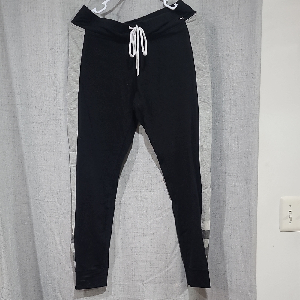 PINK Victoria's Secret Black Joggers with White Drawstring